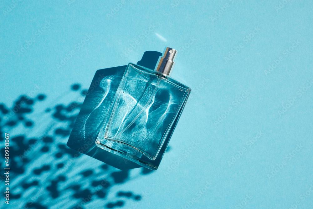 A bottle of perfume on the seashore is enveloped in a wave. Yellow sand on  the beach, marine cosmetics and fragrance. Neural network AI generated  23138219 Stock Photo at Vecteezy