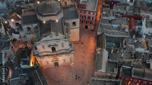 Aerial view of Martina Franca, Italy. Puglia