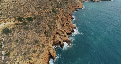 Costaline of Benidorm , Valencia , España Aerial video  