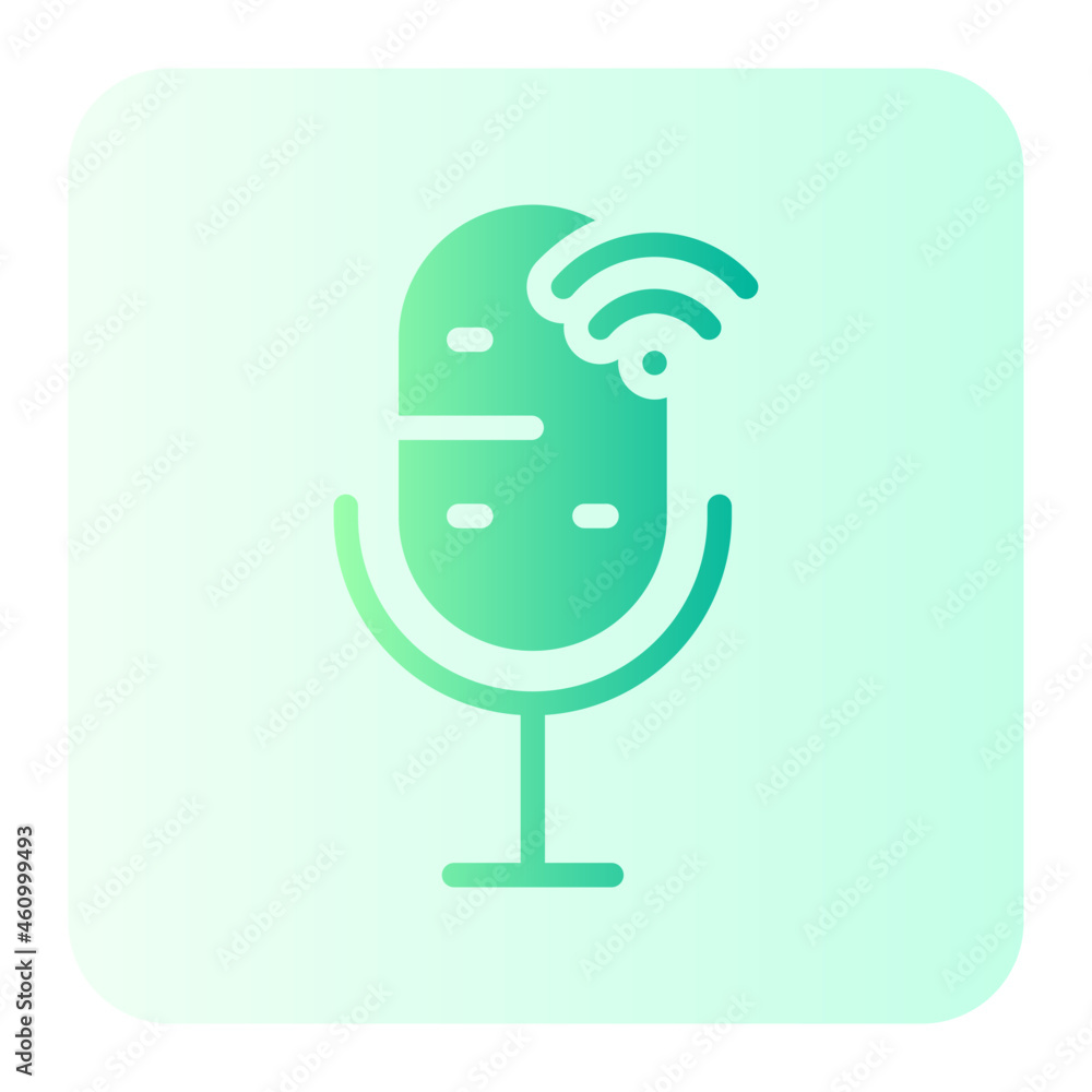 Smart microphone gradient icon