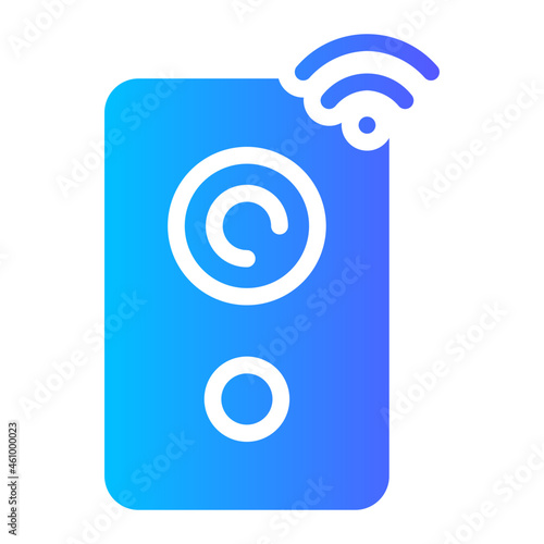Smart loud speaker gradient icon