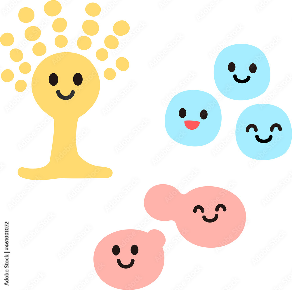 麹菌, 酵母, 乳酸菌のキャラクター