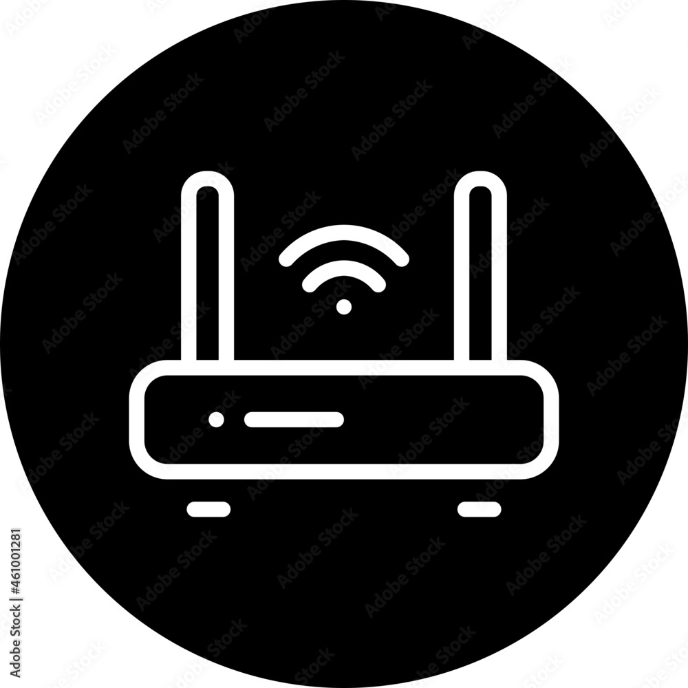 Smart router glyph icon