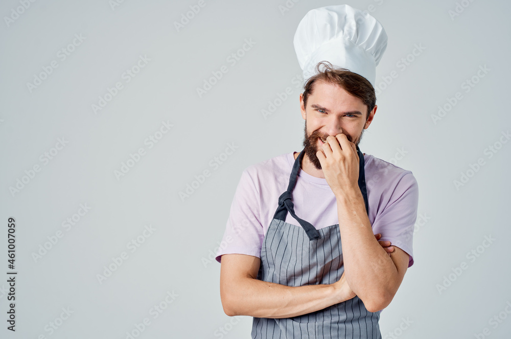 man in chef's uniform emotions professional work restaurant industry man in chef's uniform emotions professional work restaurant industry