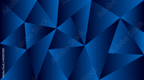 Blue gradient geometric background. Design pattern of triangulations. Vector illustration