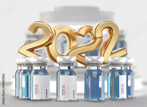 vaccine bottles in a row as...