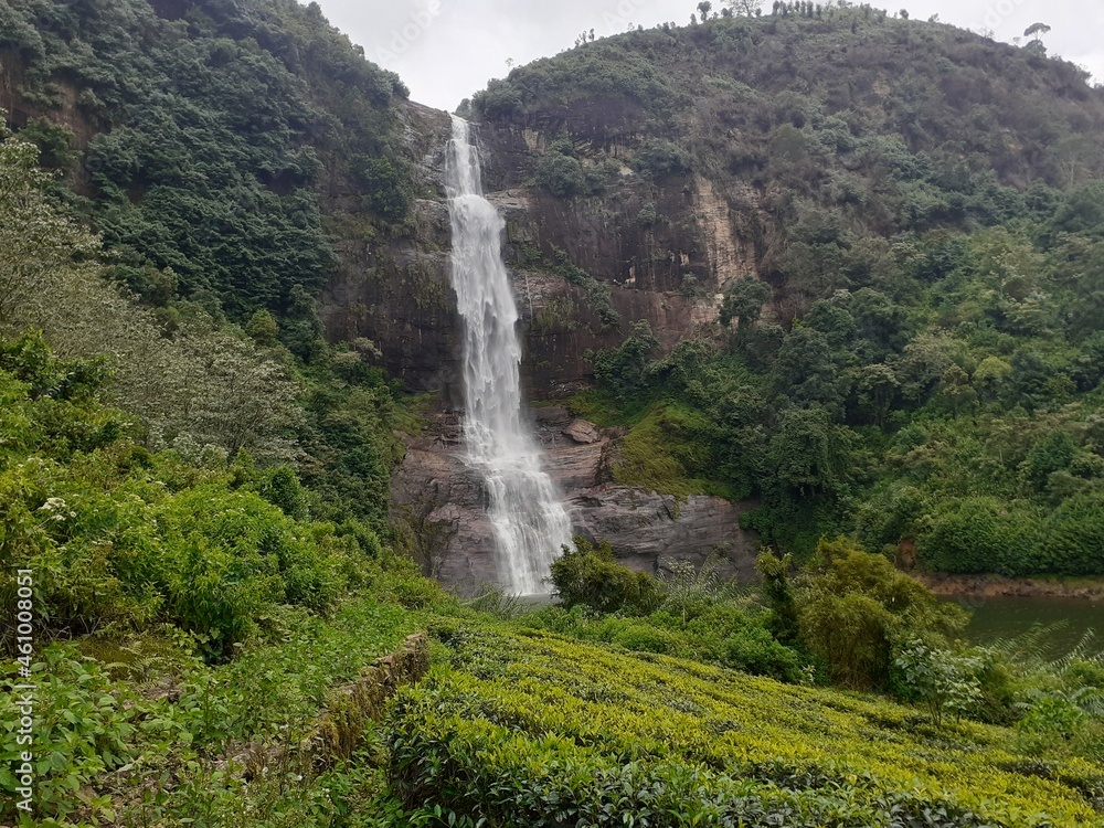 waterfall in the mountains