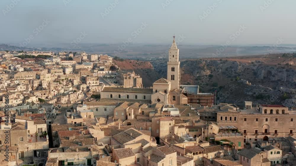 Aerial view of Matera town in Basilicata. Italy Aerial view of Matera town in Basilicata. Italy