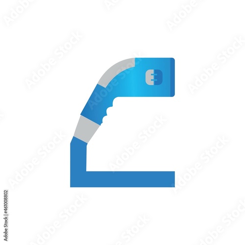 Blue Eco Electric Fuel Pump Vector Icon