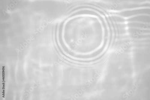 Blurred defocused water texture overlay effect for photo and mockups. Organic drop diagonal shadow and light caustic effect on a white wall. Shadows for natural light effects