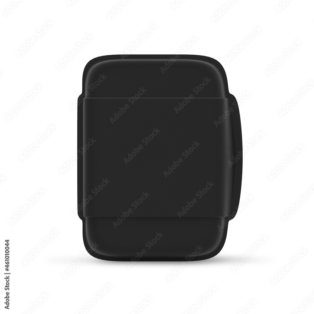 Eggs carton black packaging mockup template white background. Lounch box isolated Eggs carton black packaging mockup template white background. Lounch box isolated