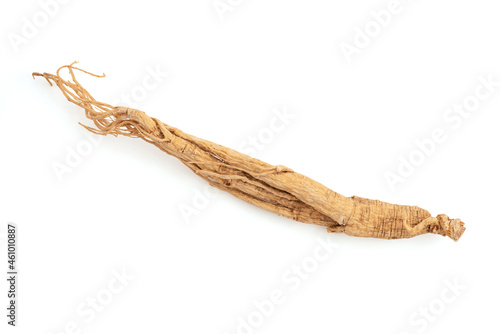 Ginseng isolated on white background with clipping path.
