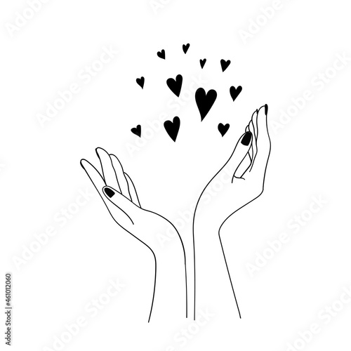 Hands. Mystic. Love. Hearts.