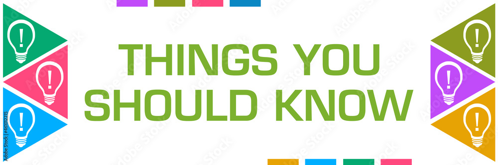 Things You Should Know Colorful Triangles Both Sides Bulbs Things You Should Know Colorful Triangles Both Sides Bulbs