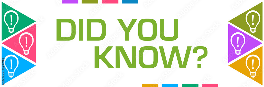 Did You Know Colorful Triangles Both Sides Bulbs Did You Know Colorful Triangles Both Sides Bulbs