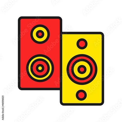 Woofer Line Filled Vector Icon Design
