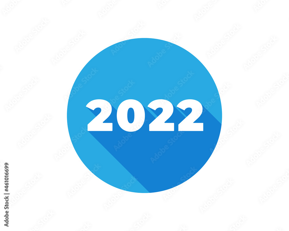 Happy New Year 2022 Long Shadow Design Template. Modern Design for Calendar, Invitations, Greeting Cards, Holidays Flyers or Prints Happy New Year 2022 Long Shadow Design Template. Modern Design for Calendar, Invitations, Greeting Cards, Holidays Flyers or Prints
