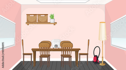 Fototapeta Naklejka Na Ścianę i Meble -  Dining room interior design with furniture