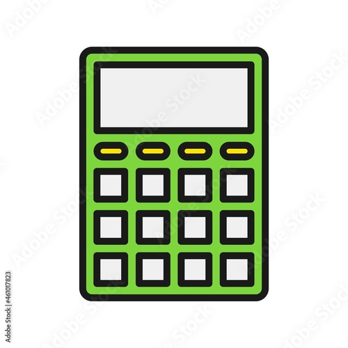 Calculator Line Filled Vector Icon Design