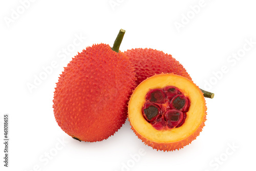 Gac fruits isolated on white background with clipping path. photo