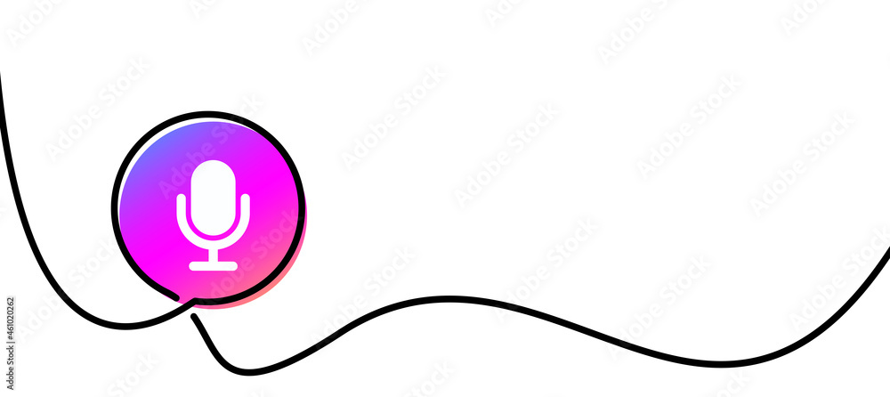 Continuous line drawn gradient mic. Continuous line drawn gradient mic.
