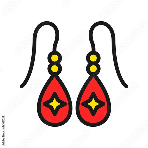 Jewelry Line Filled Vector Icon Design