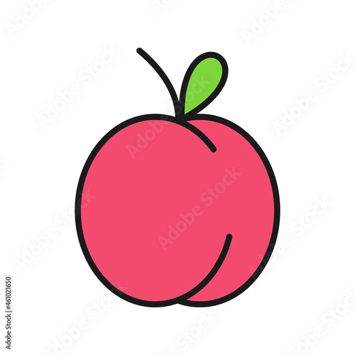 Plum Line Filled Vector Icon Design