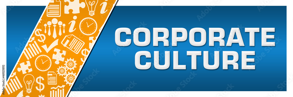 Corporate Culture Orange Business Element Blue Left Side Corporate Culture Orange Business Element Blue Left Side