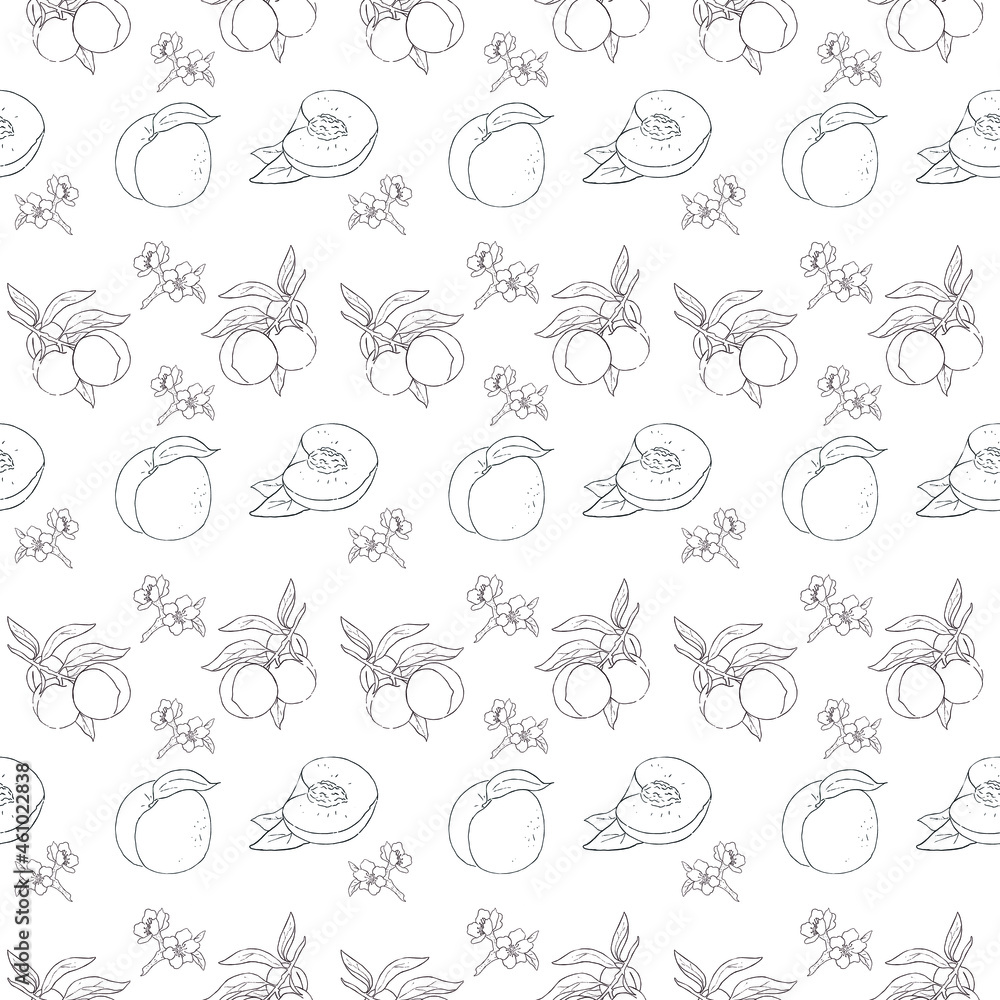 the silhouette of peaches pattern the silhouette of peaches pattern