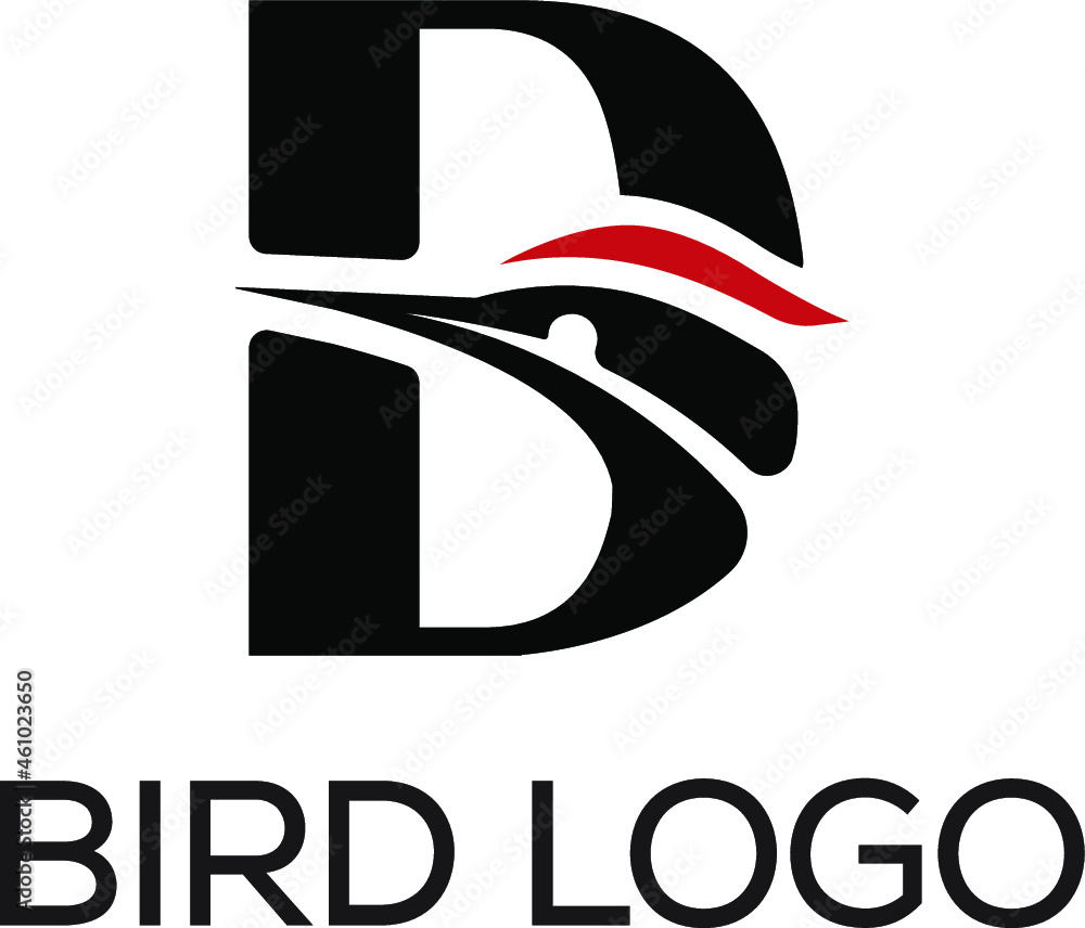 letter d logo with woodpacker bird head vector design letter d logo with woodpacker bird head vector design