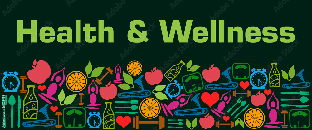 Health And Wellness Health Symbols Green Colorful Texture Bottom 
