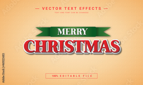 Merry Christmas editable  text effect