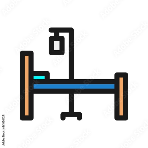  Hospitalization Line Filled Vector Icon Design