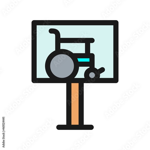Parking Line Filled Vector Icon Design