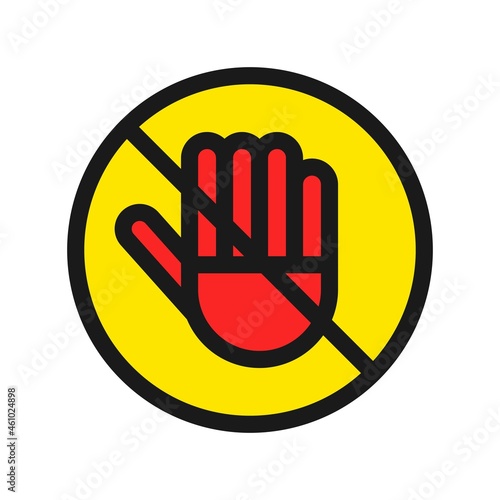 Halt Line Filled Vector Icon Design