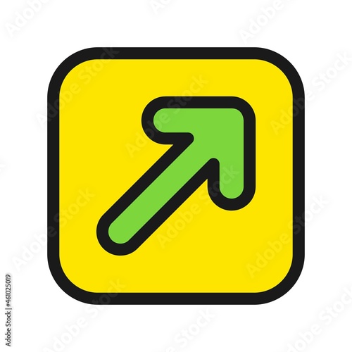 Direction Line Filled Vector Icon Design