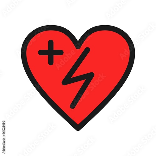 Aed Line Filled Vector Icon Design