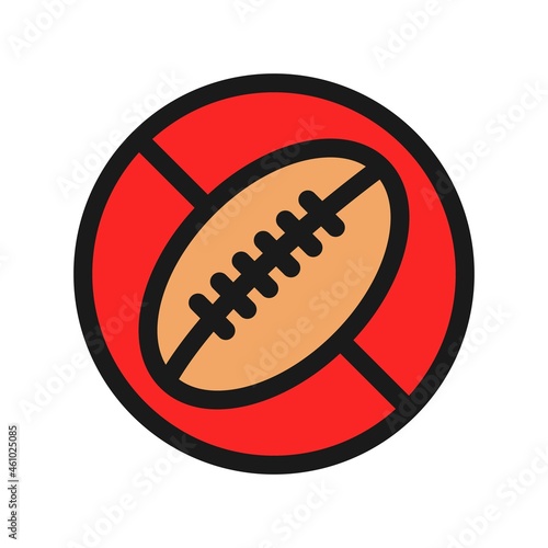 Rugby Line Filled Vector Icon Design