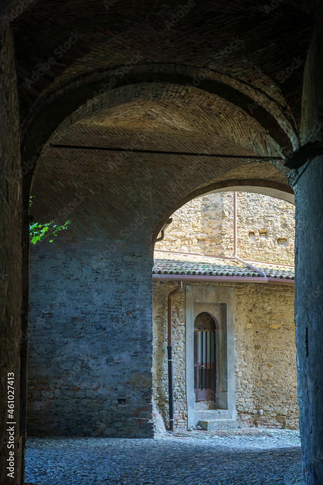 Naklejka premium Castell Arquato, historic city in Piacenza province, Italy