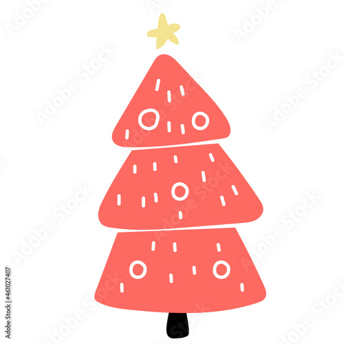 Christmas pine tree illustration svg 