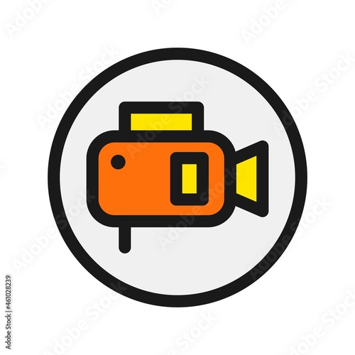 Video call Line Filled Vector Icon Design