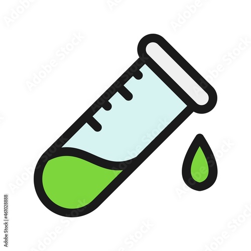 Test Tube Line Filled Vector Icon Design