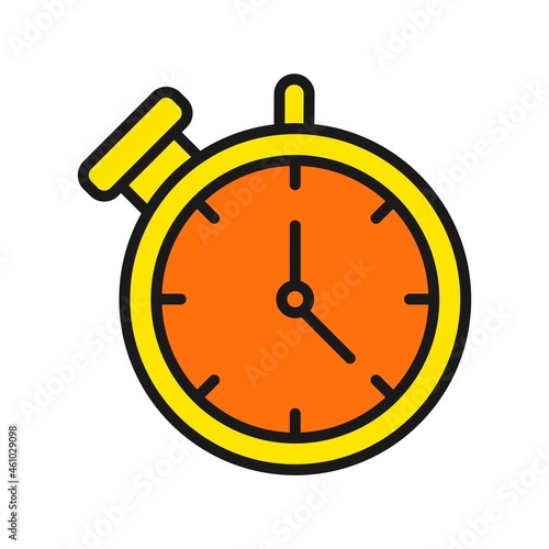 Stop Watch Line Filled Vector Icon Design
