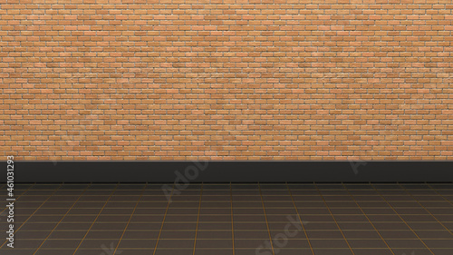 Empty space placemnet with brick background