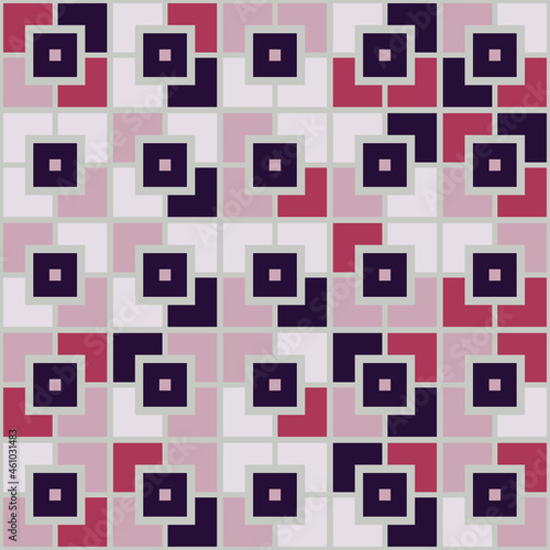 Abstract squares and blocks geometric seamless texture background. Vector illustration