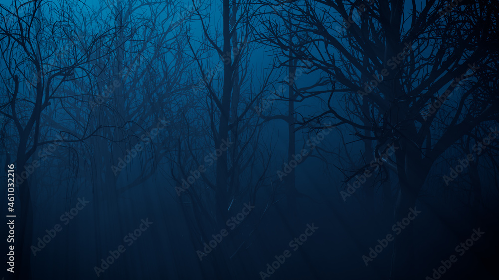 Halloween Trees with shafts of Moonlight shining through the Branches. Halloween Trees with shafts of Moonlight shining through the Branches.