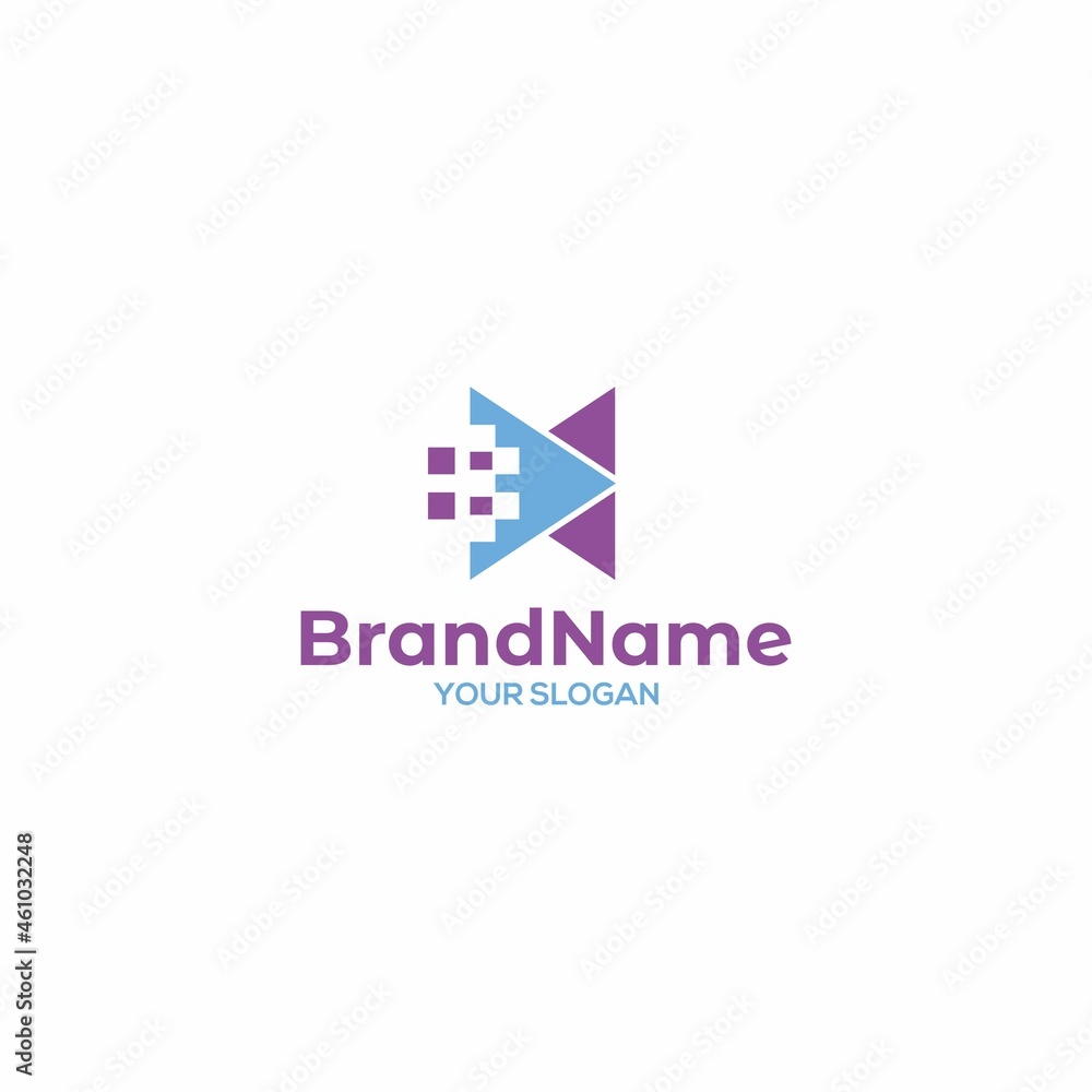 B Digital Media Logo Design Vector B Digital Media Logo Design Vector