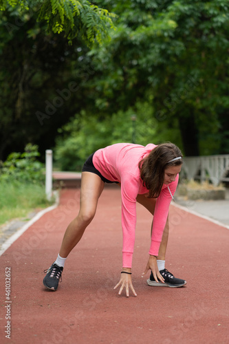 Getting ready to stretch