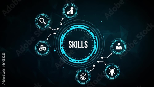 Internet, business, Technology and network concept.Coach motivation to skills improvement. Education concept. Training. Leadership skills. Human abilities photo