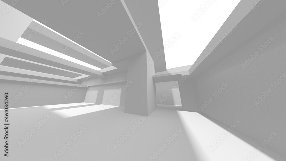 Abstract White Architecture Design Concept Abstract White Architecture Design Concept